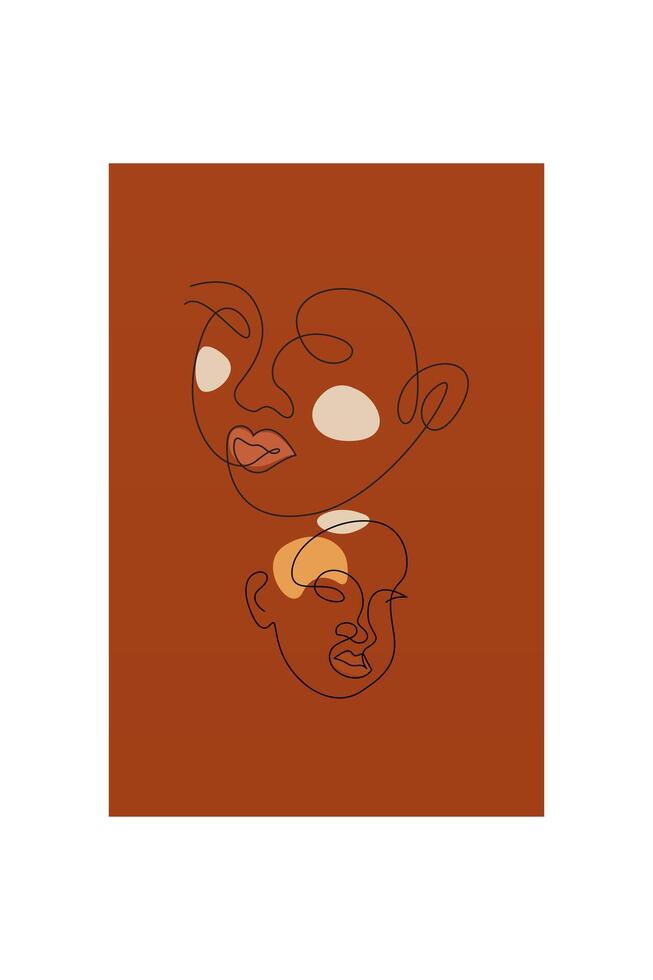 Bohemian Style Poster with Soft Pastel Colors vector