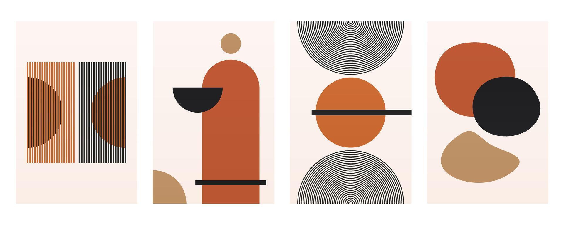 Minimalist Boho Wall Art with Natural Vibes vector