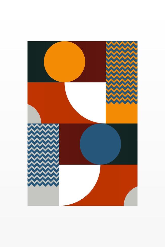 Vintage Boho Gallery Print with Moon Phases vector