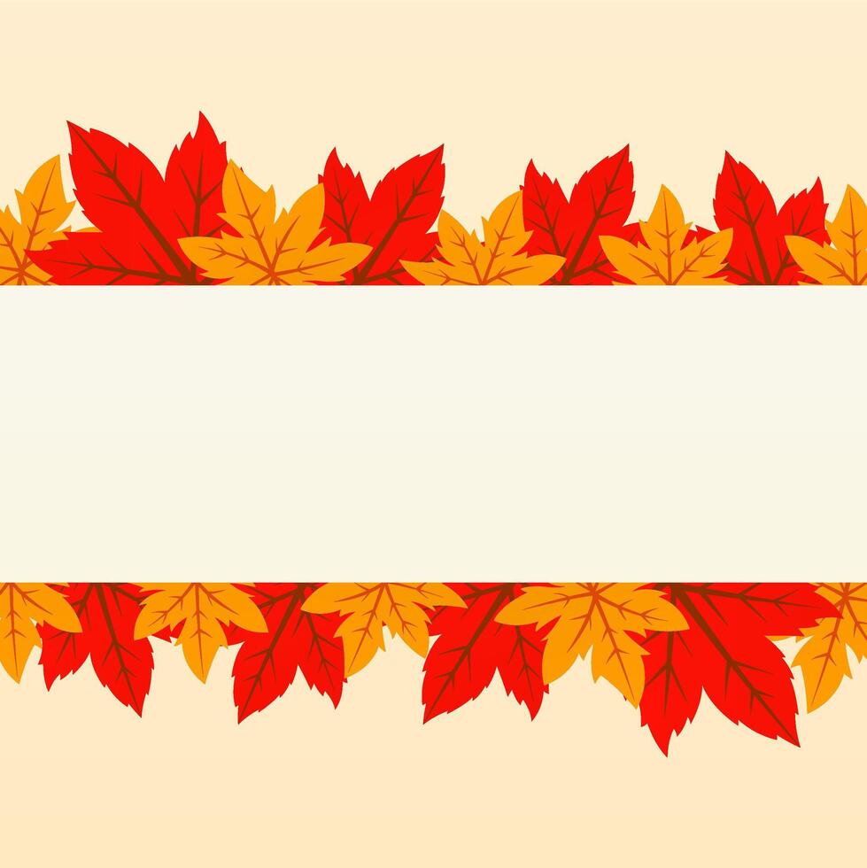 Autumn Leaves Border Template vector