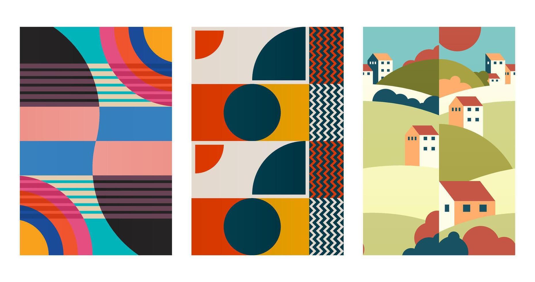 Mystic Boho Home Decor with Abstract Shapes vector