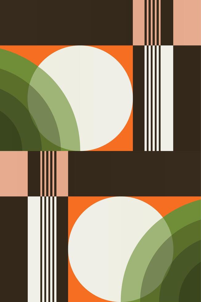 Modern Boho Art Print with Natural Vibes vector
