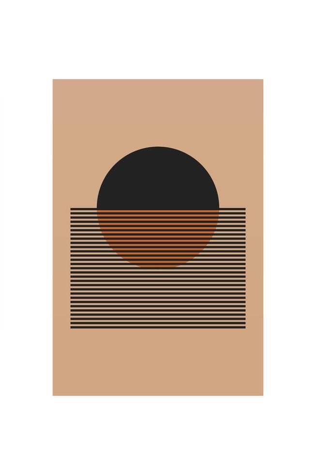 Neutral Tones Boho Poster with Natural Vibes vector