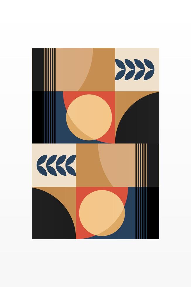 Celestial Boho Poster with Spiritual Motifs vector