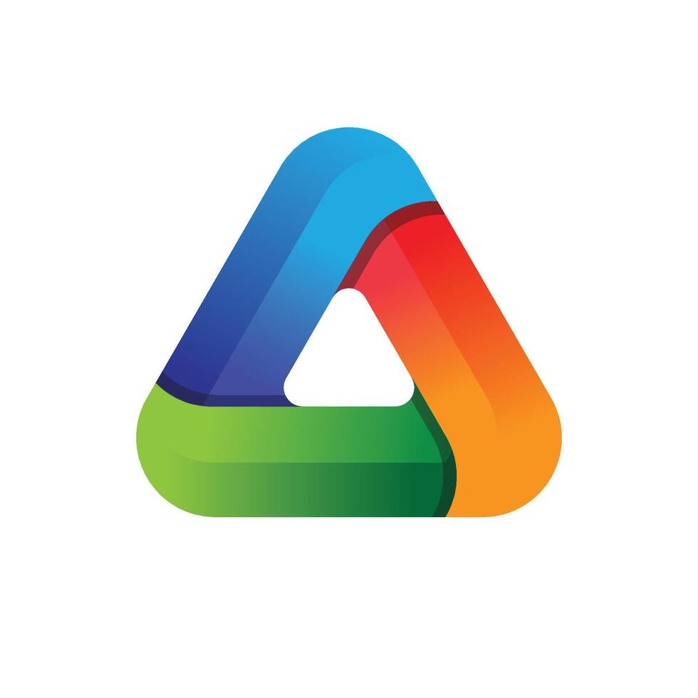 modern colorfull triangle logo art vector