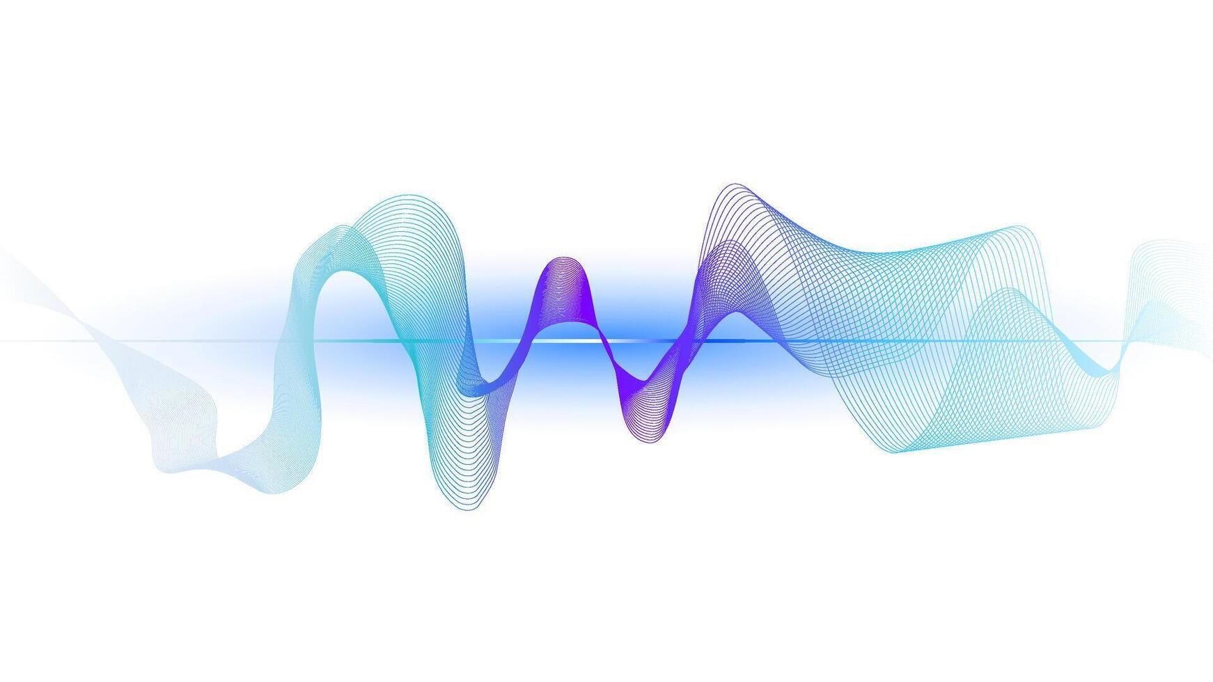 abstract sound wave on white background illustration vector