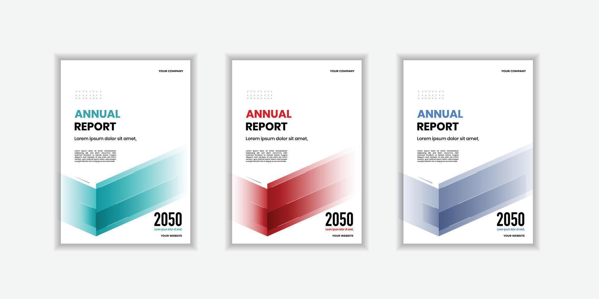 Modern folding ribbon theme book cover template in gradient color. A4 size book cover template for annual report, magazine, booklet, proposal, portfolio, brochure, poster collection vector