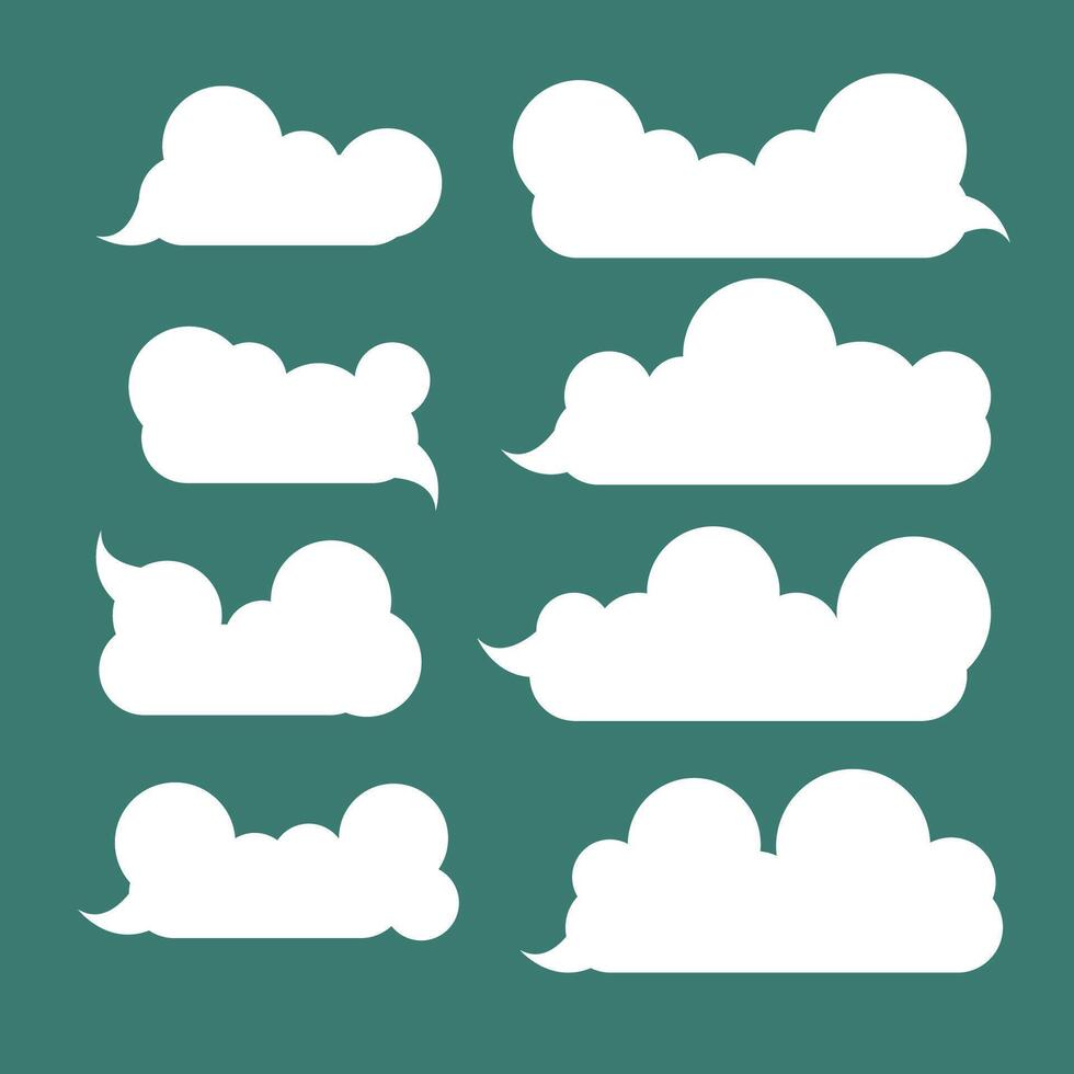 Speech bubble cloud, speech balloon, chat bubble line art icon for apps, poster, infographics, quotes and websites vector
