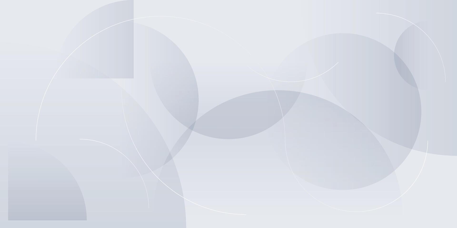 Modern White Background. Technology Banner. Circle Illustration. Abstract Business Wallpaper vector