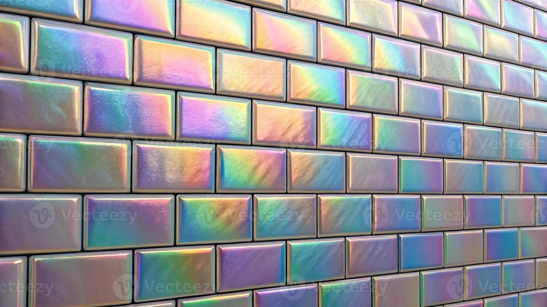 abstract background of a wall made of multicolored ceramic tiles photo