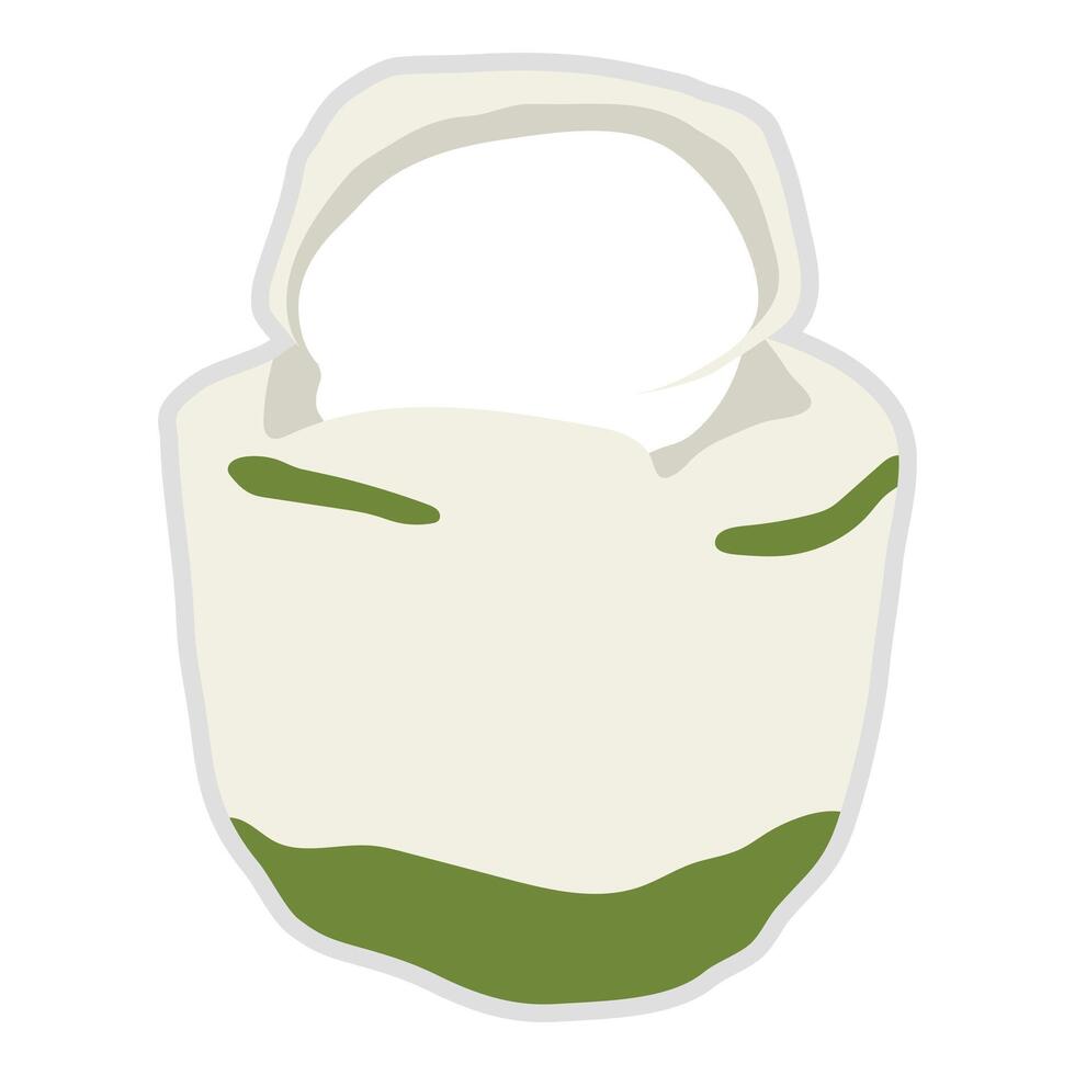 Isolate whole coconut with opened one icon for food business and more. vector