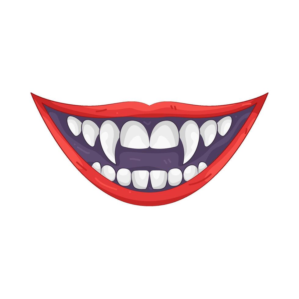 Vampire Mouth with Fangs vector