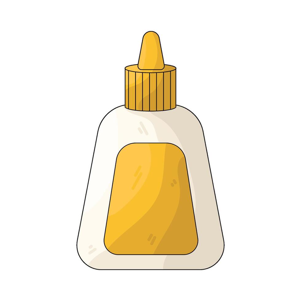 Yellow Glue Bottle vector