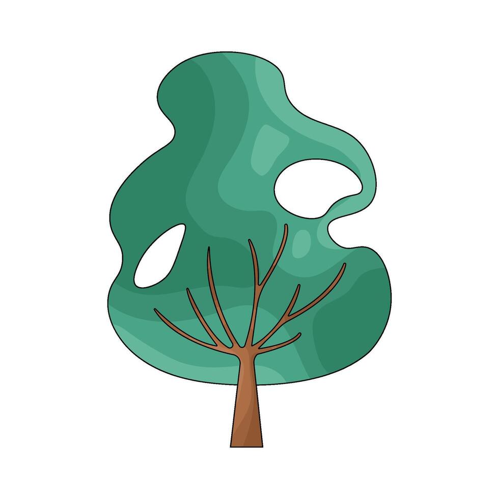 illustration of green tree vector