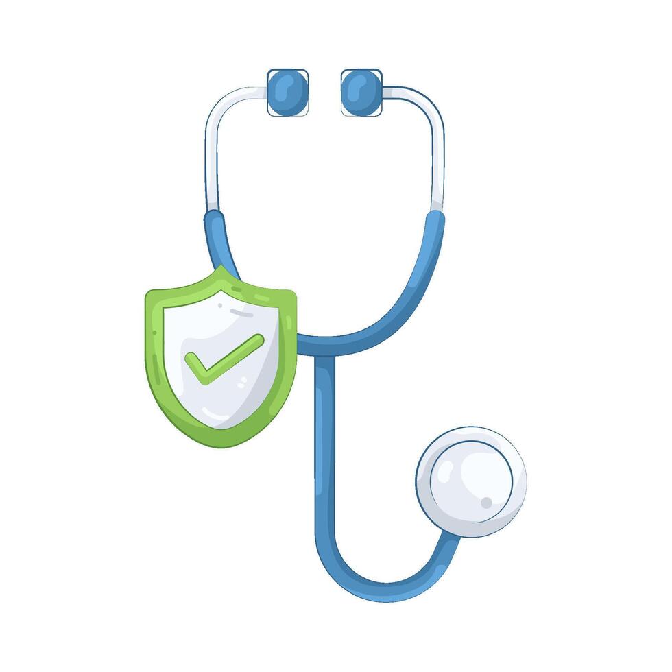 Stethoscope and Shield vector