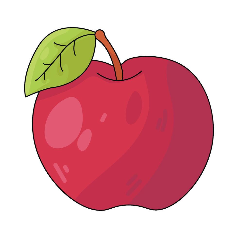 Red Apple illustration vector