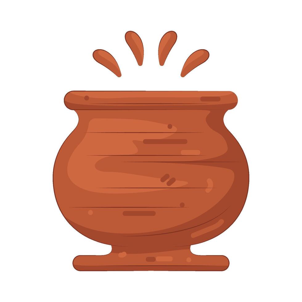 Rustic Clay Pot vector
