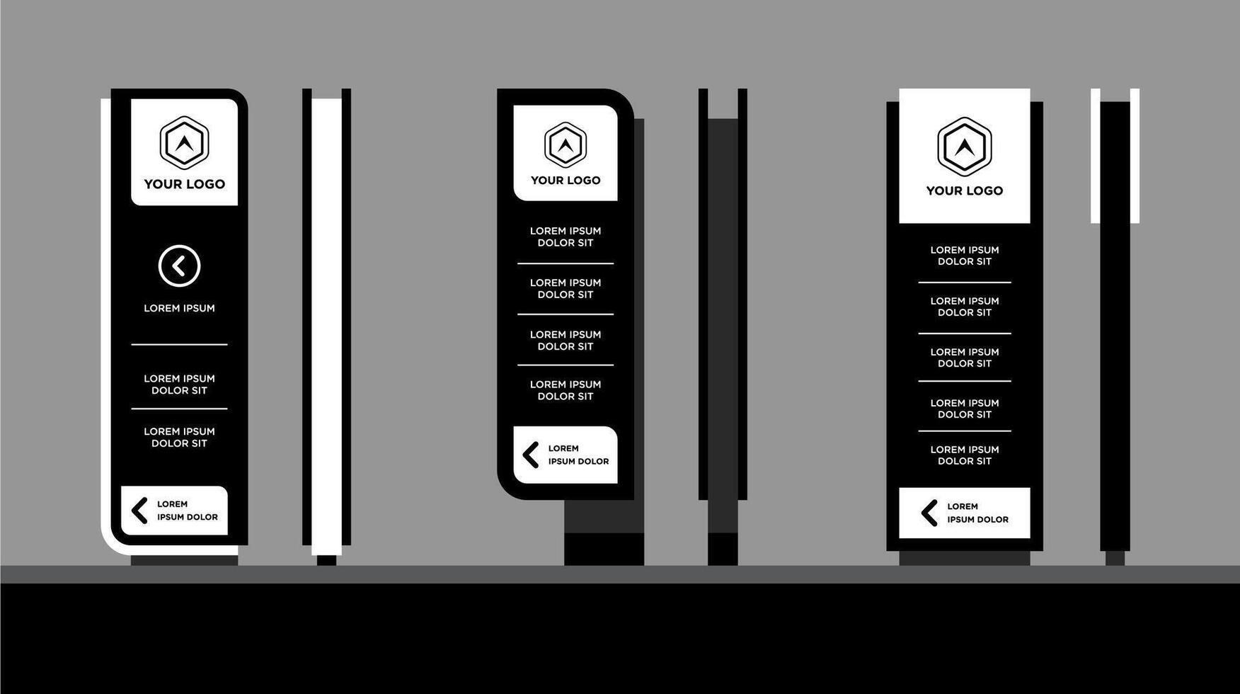 signage grey white graphic traffic signage system vector