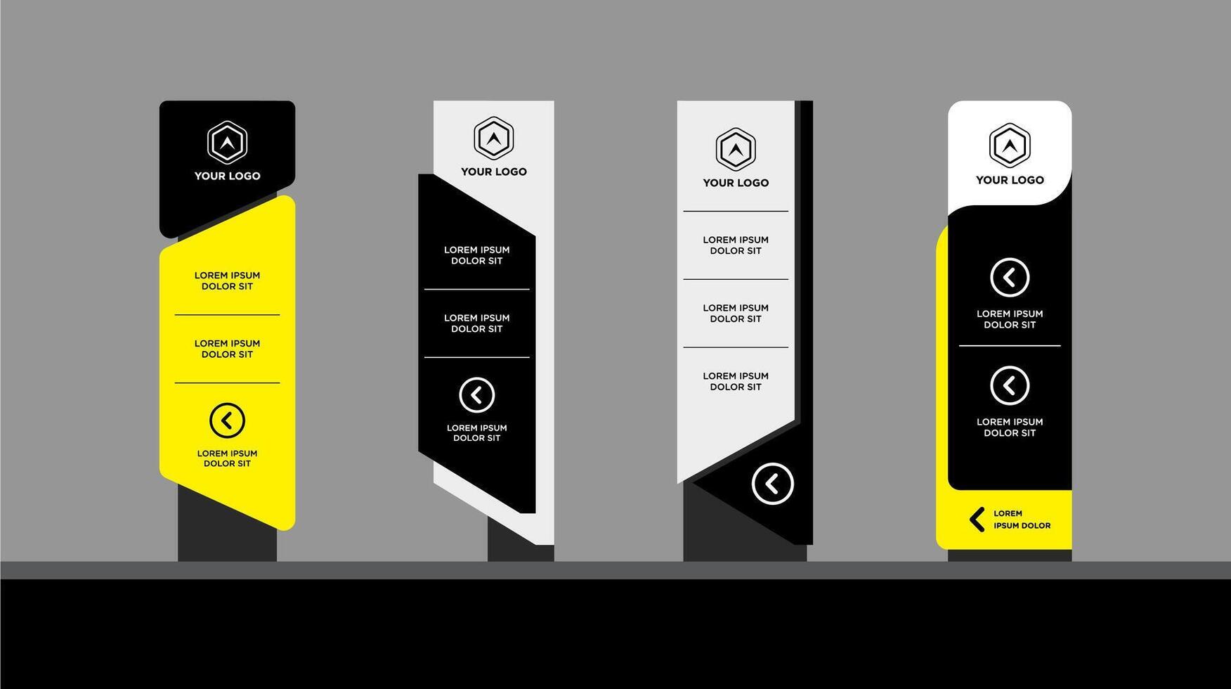 Advertisement billboards information vector