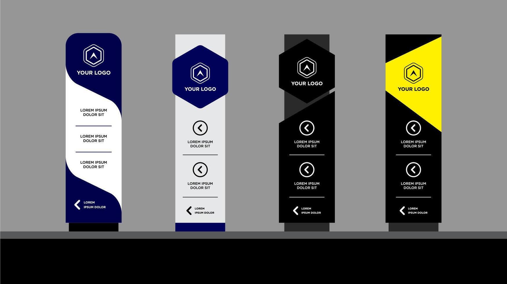 pilon signage outdoor and indoor signs for advertising vector