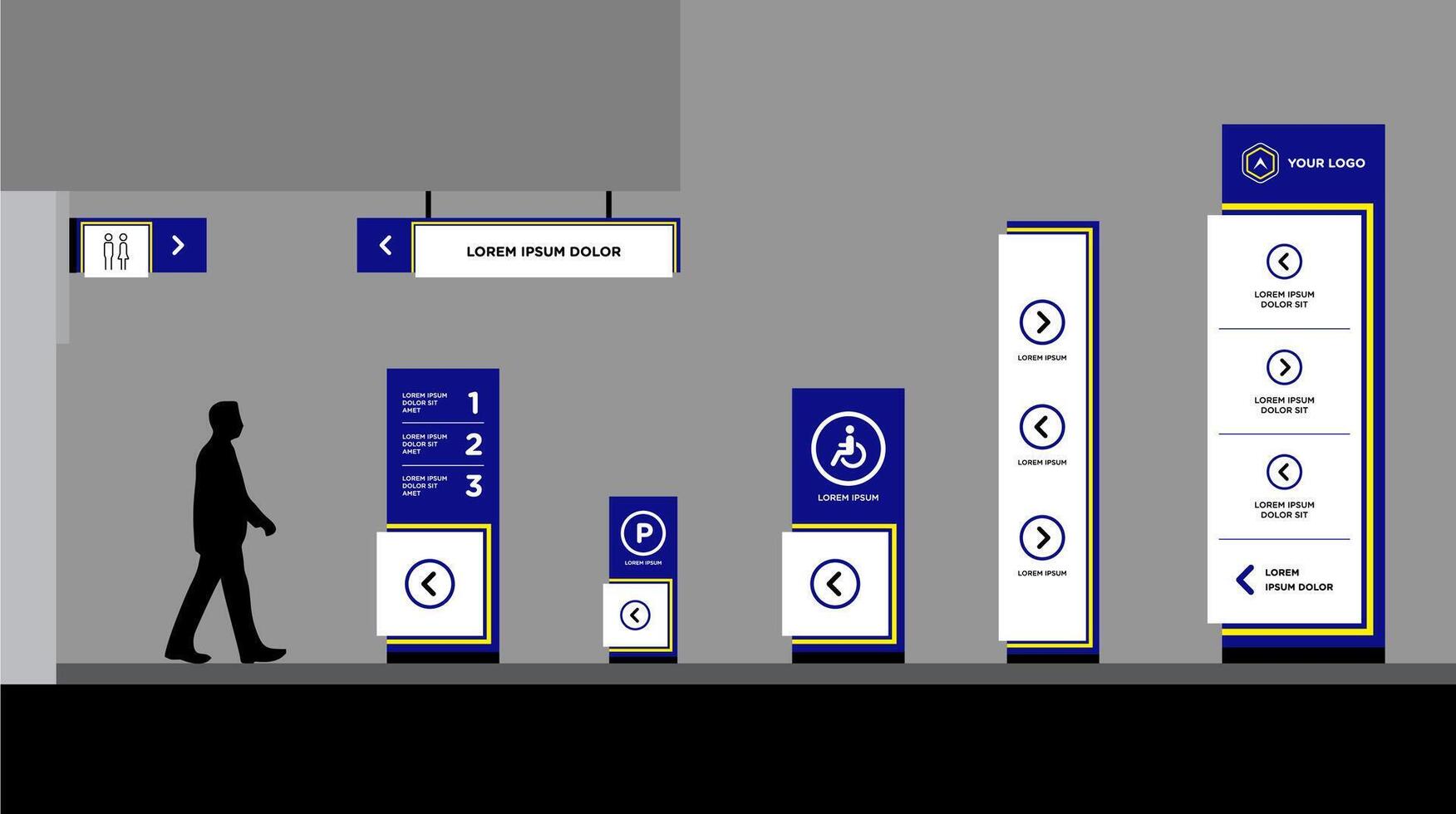 Advertisement billboards signage vector