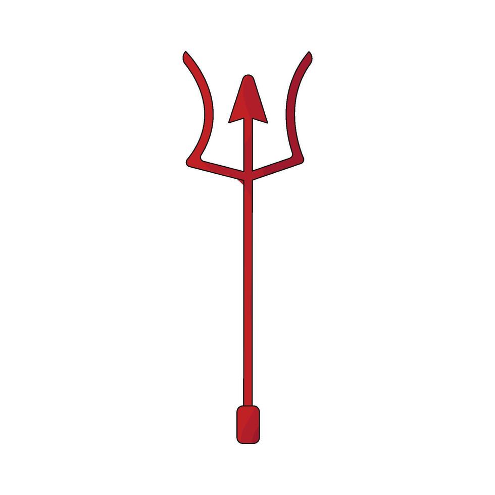 Red Trident illustration vector