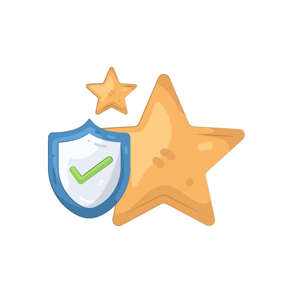 Shield and Star vector