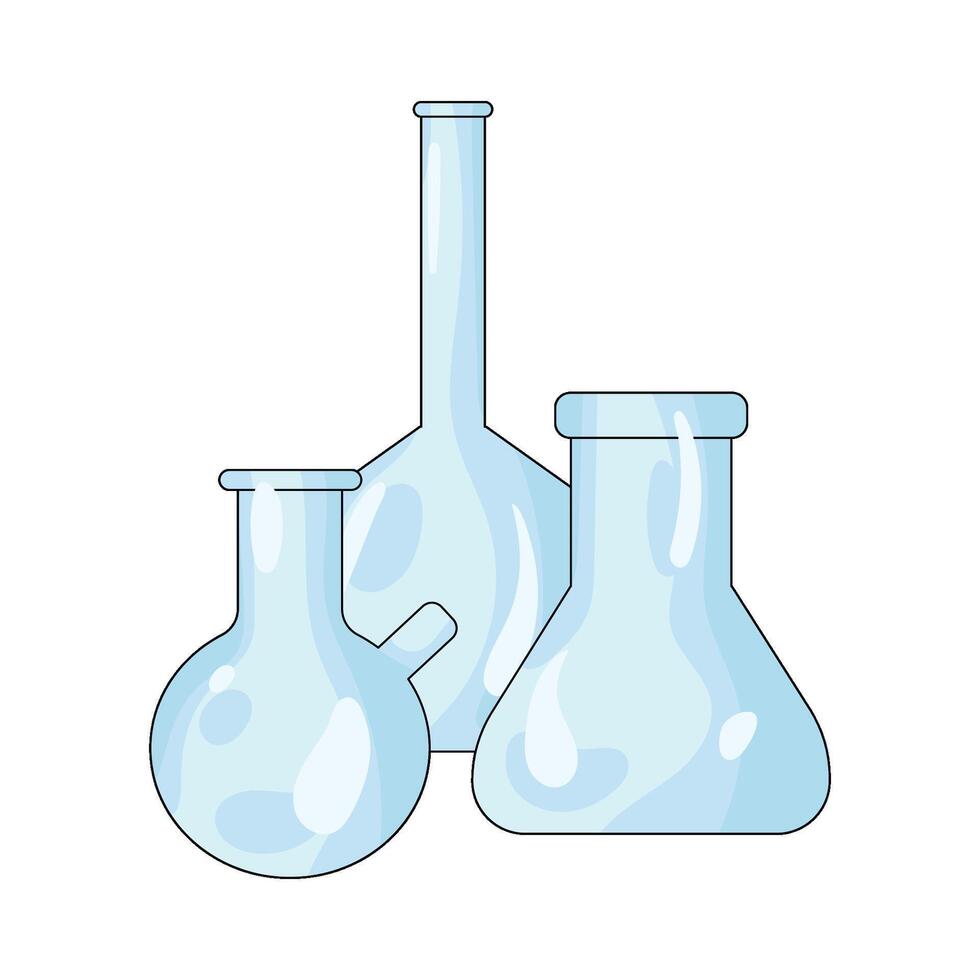 Chemistry Flasks and Beakers vector