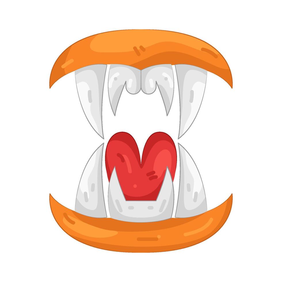 Vampire Mouth with Fangs illustration vector