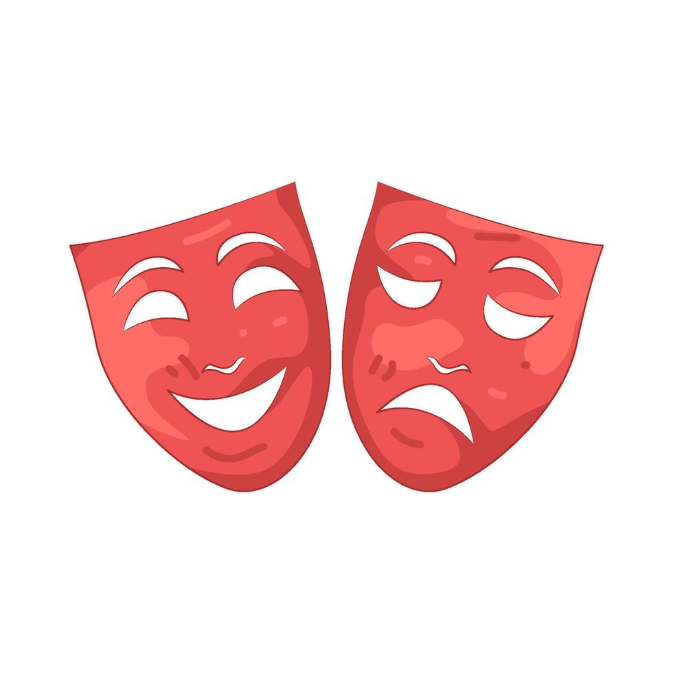 Comedy and Tragedy Theatre Masks vector