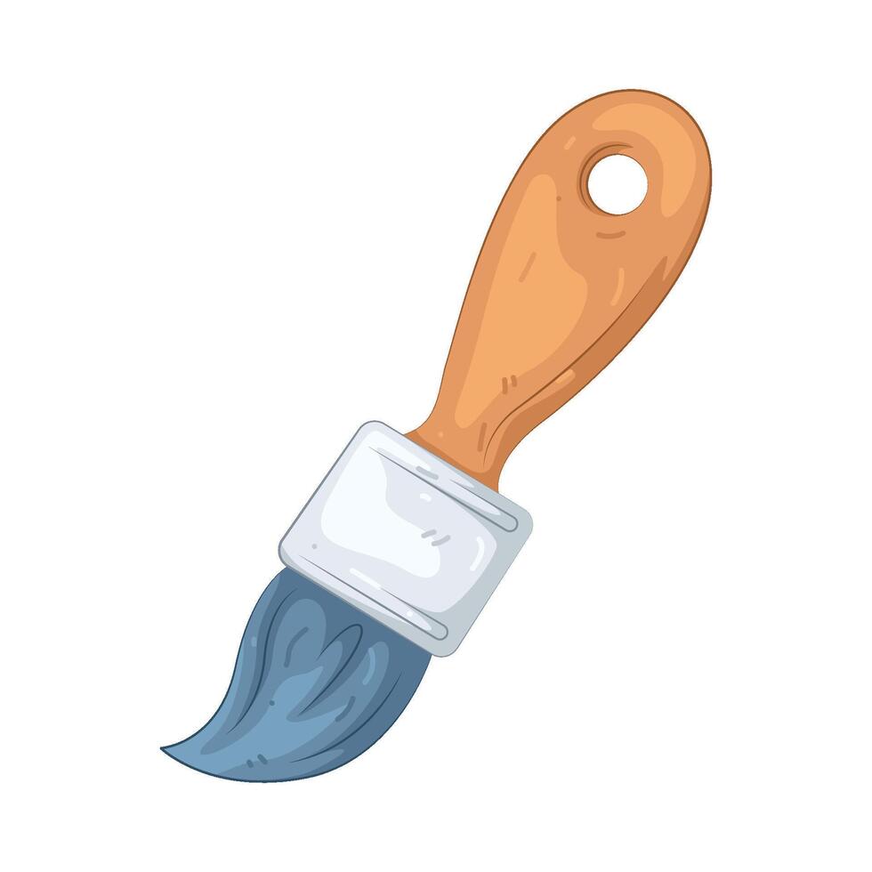 Paintbrush with Blue Paint vector