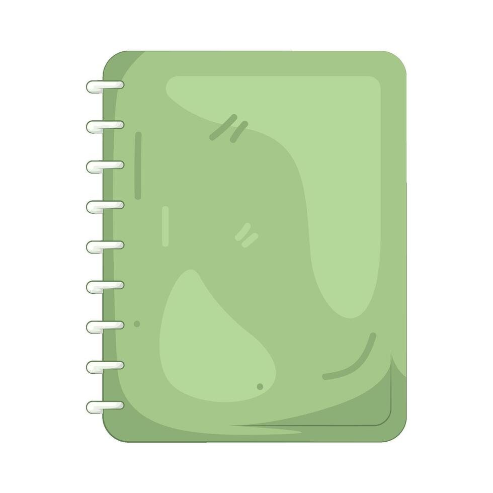 Green Spiral Notebook vector