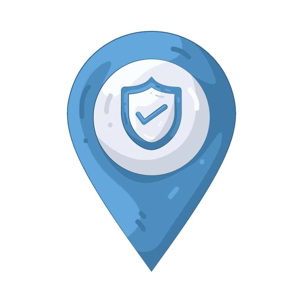 Secure Location Pin vector