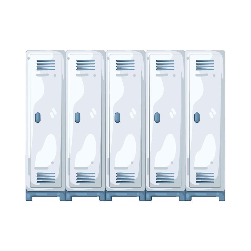 Row of School Lockers vector