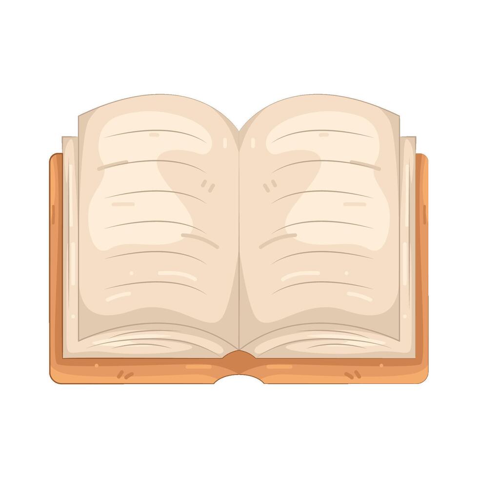 Open Book with Blank Pages vector