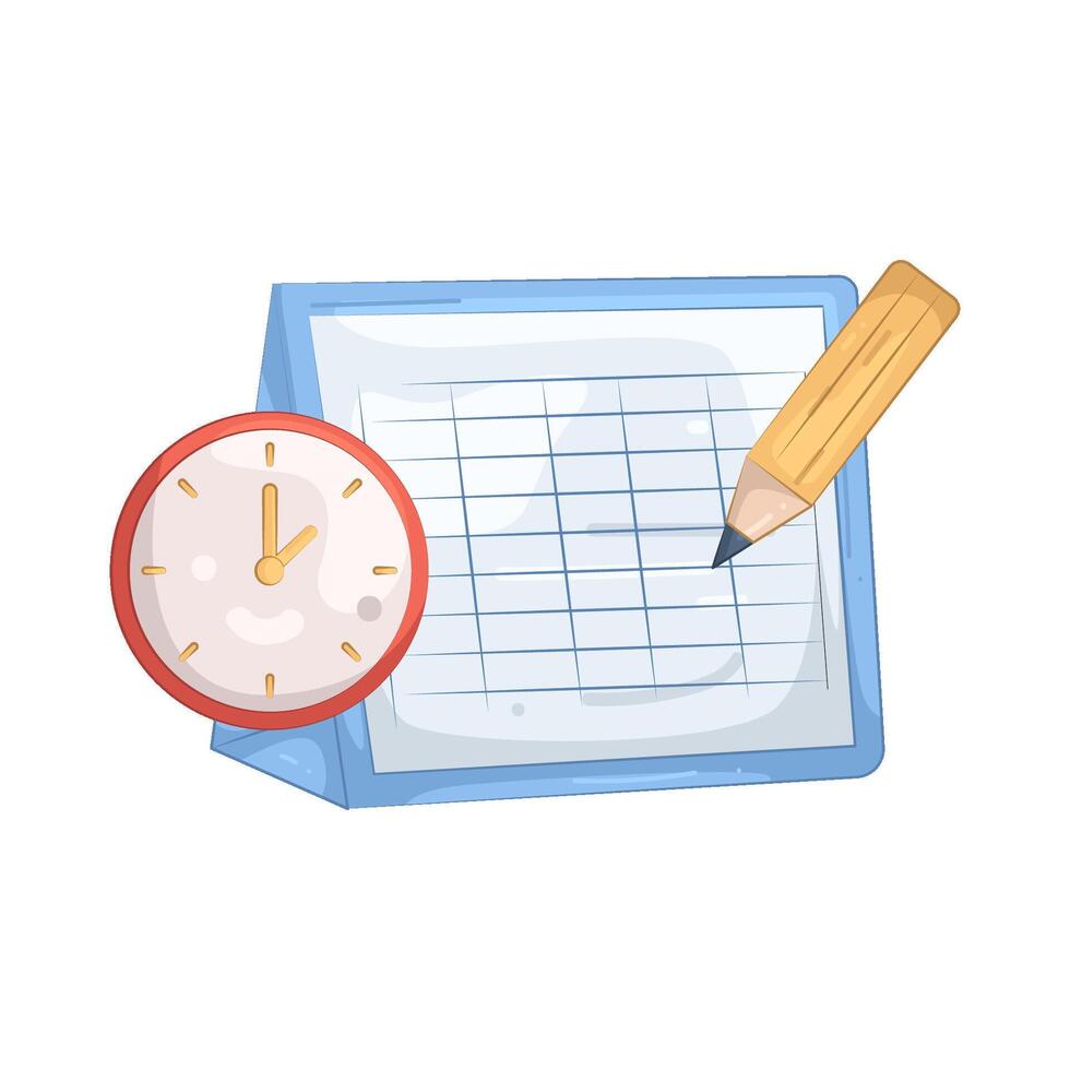 Calendar deadline with Pencil vector