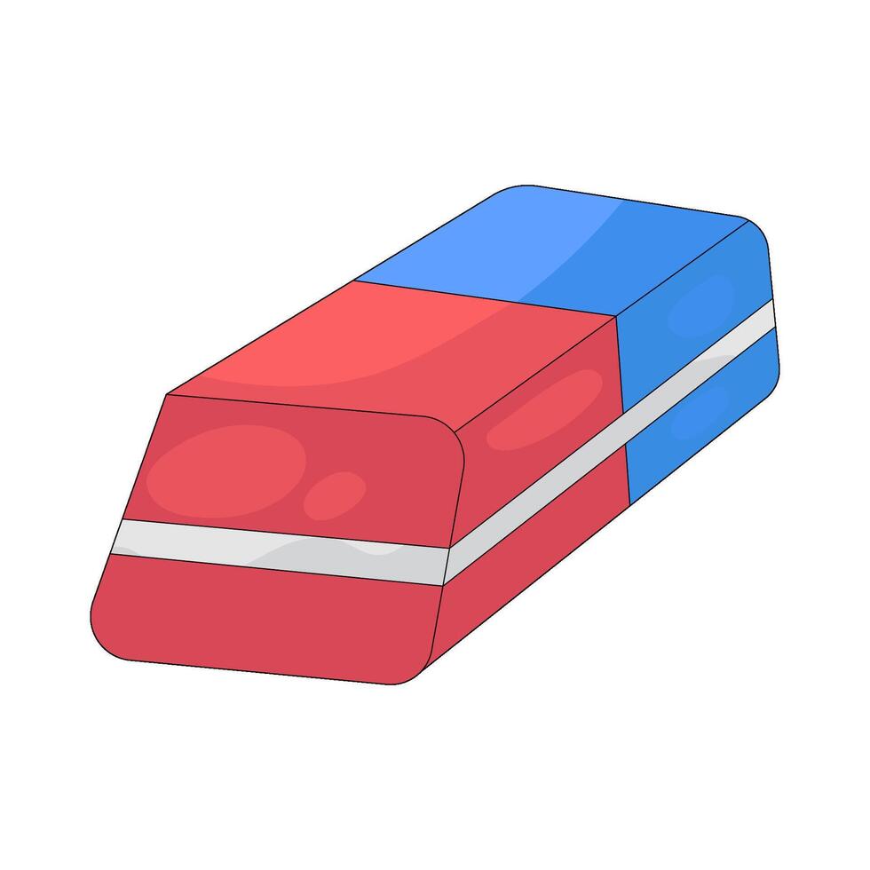 Red and Blue Eraser vector