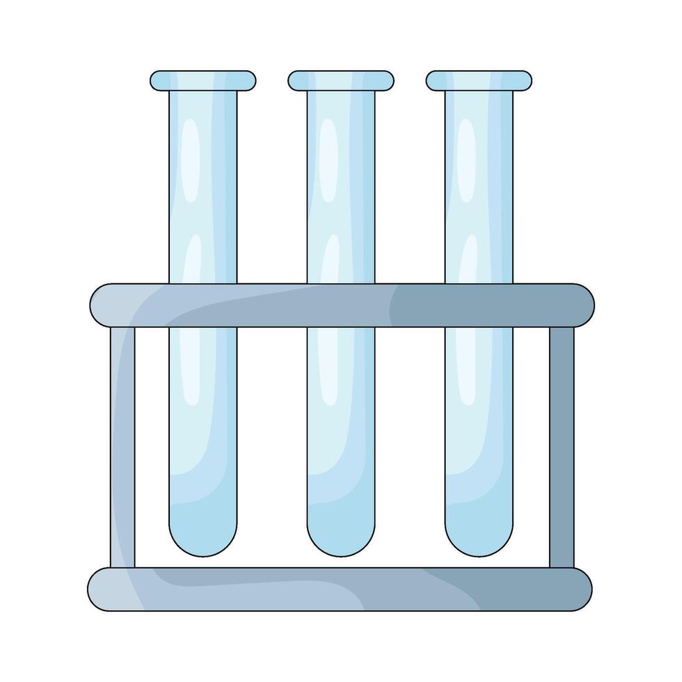 Test Tubes in Rack vector