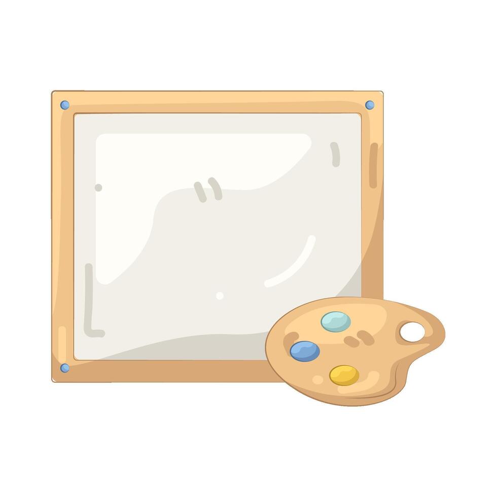 Blank Canvas with Palette vector