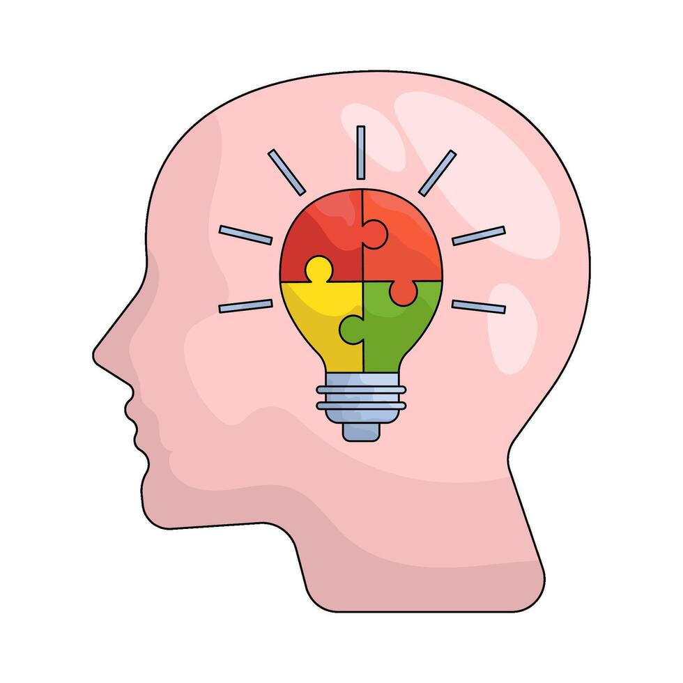 Puzzle Light Bulb vector