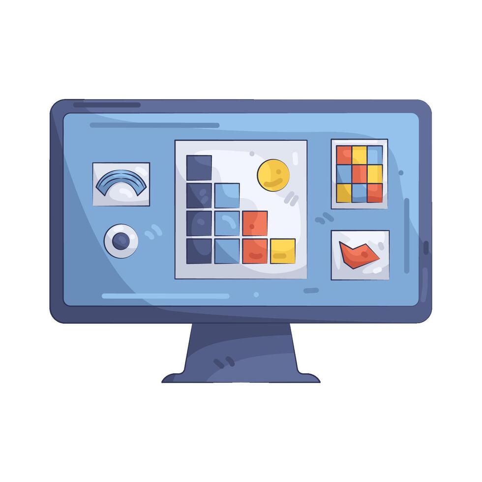 Graphic Designer Monitor vector