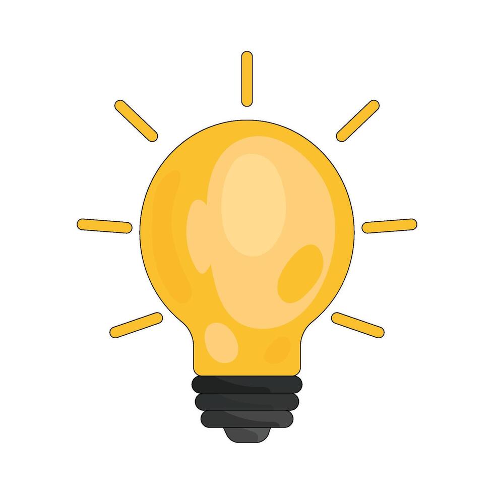 Glowing bright lightbulb vector