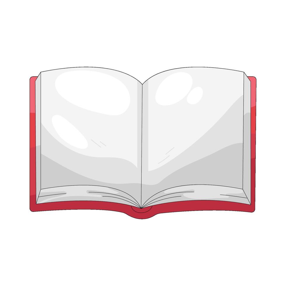 Open Book with Blank Page vector
