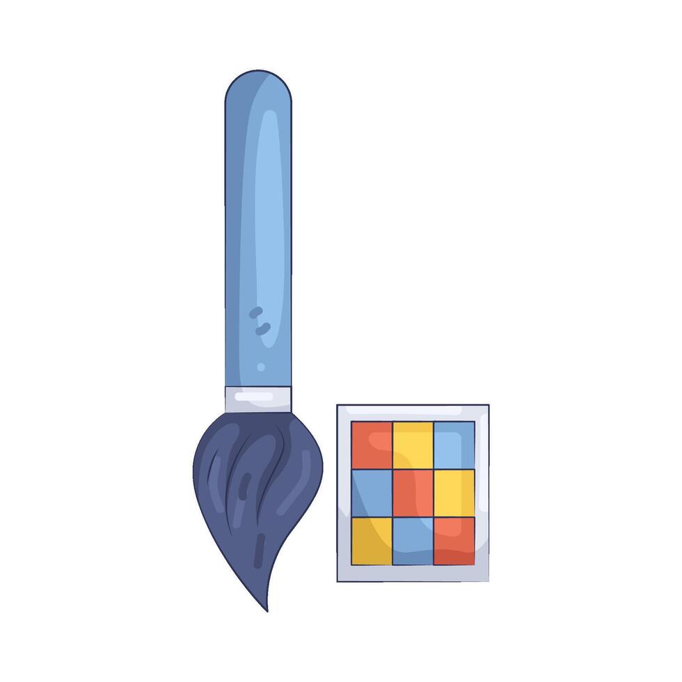Paint Brush and Palette vector
