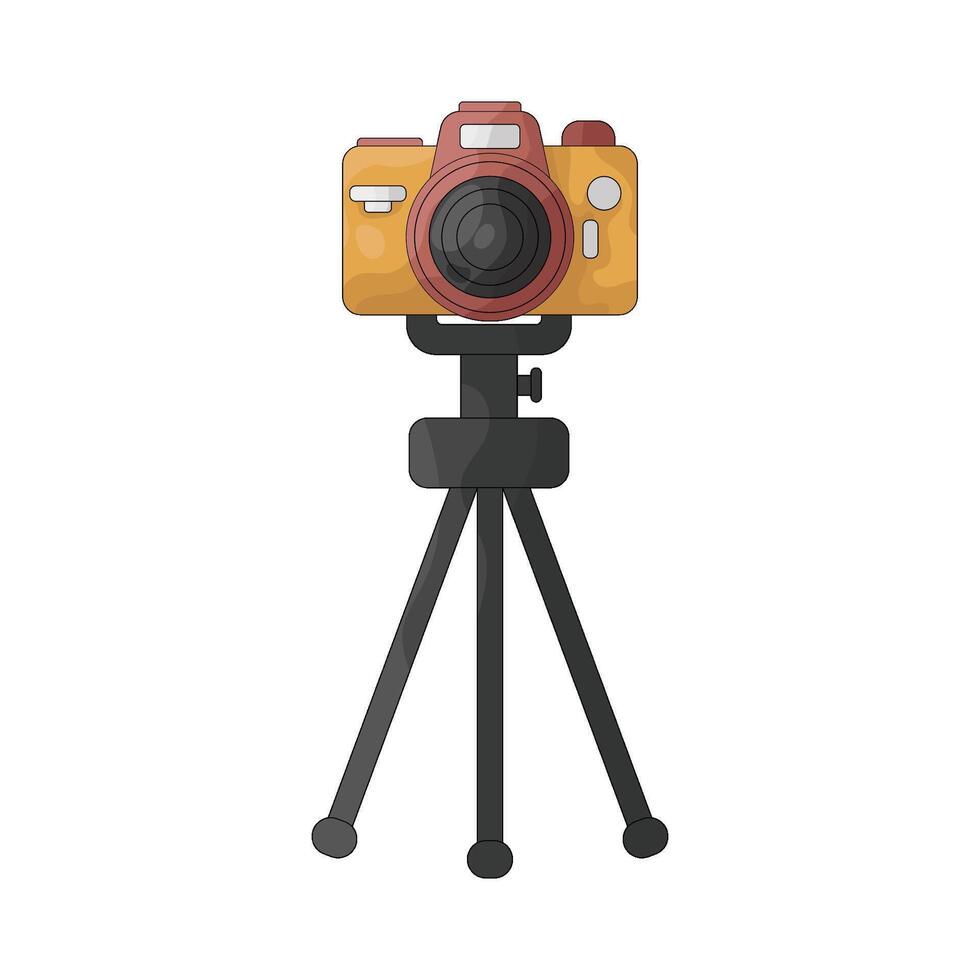 Camera on a Tripod vector