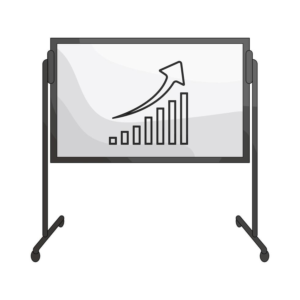 Growth Chart on a Presentation Board vector