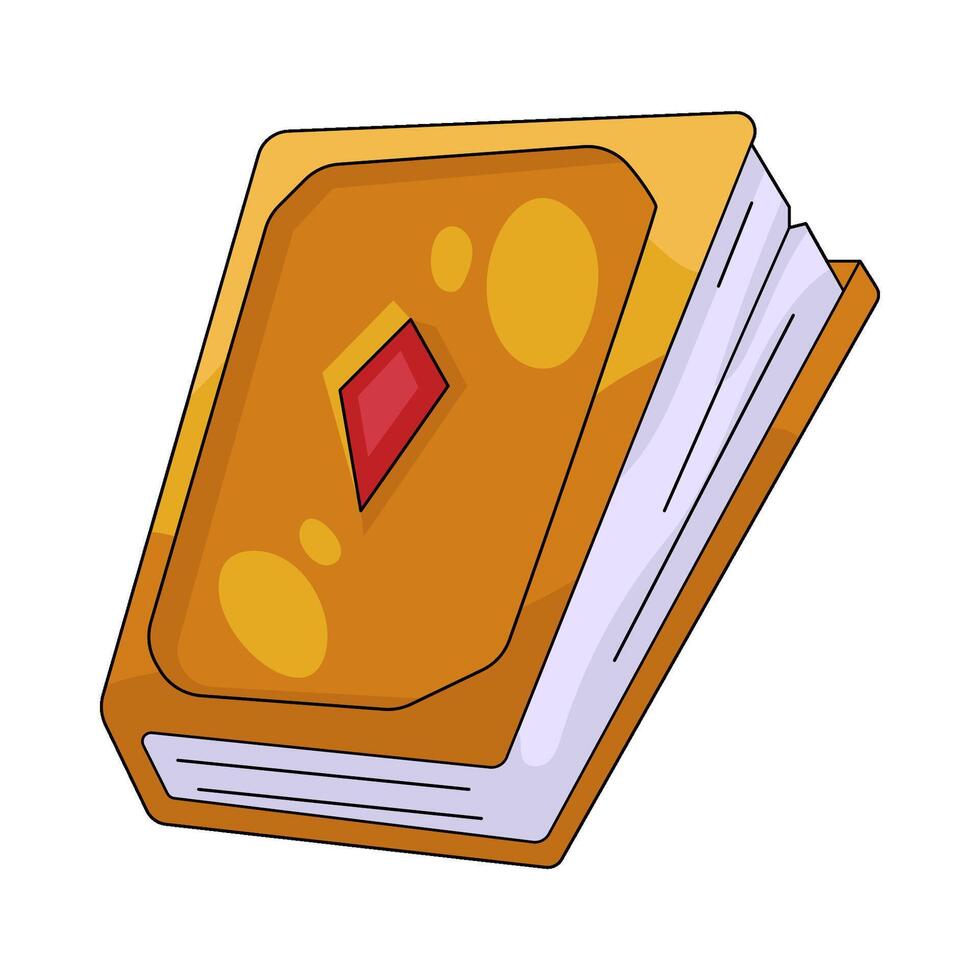 Spellbook with Red Gem vector