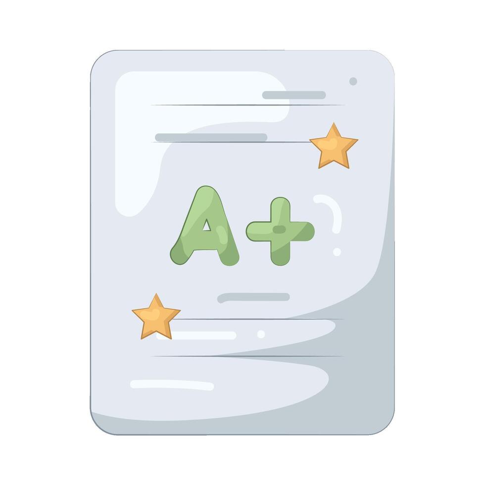 A Plus Grade with Stars vector