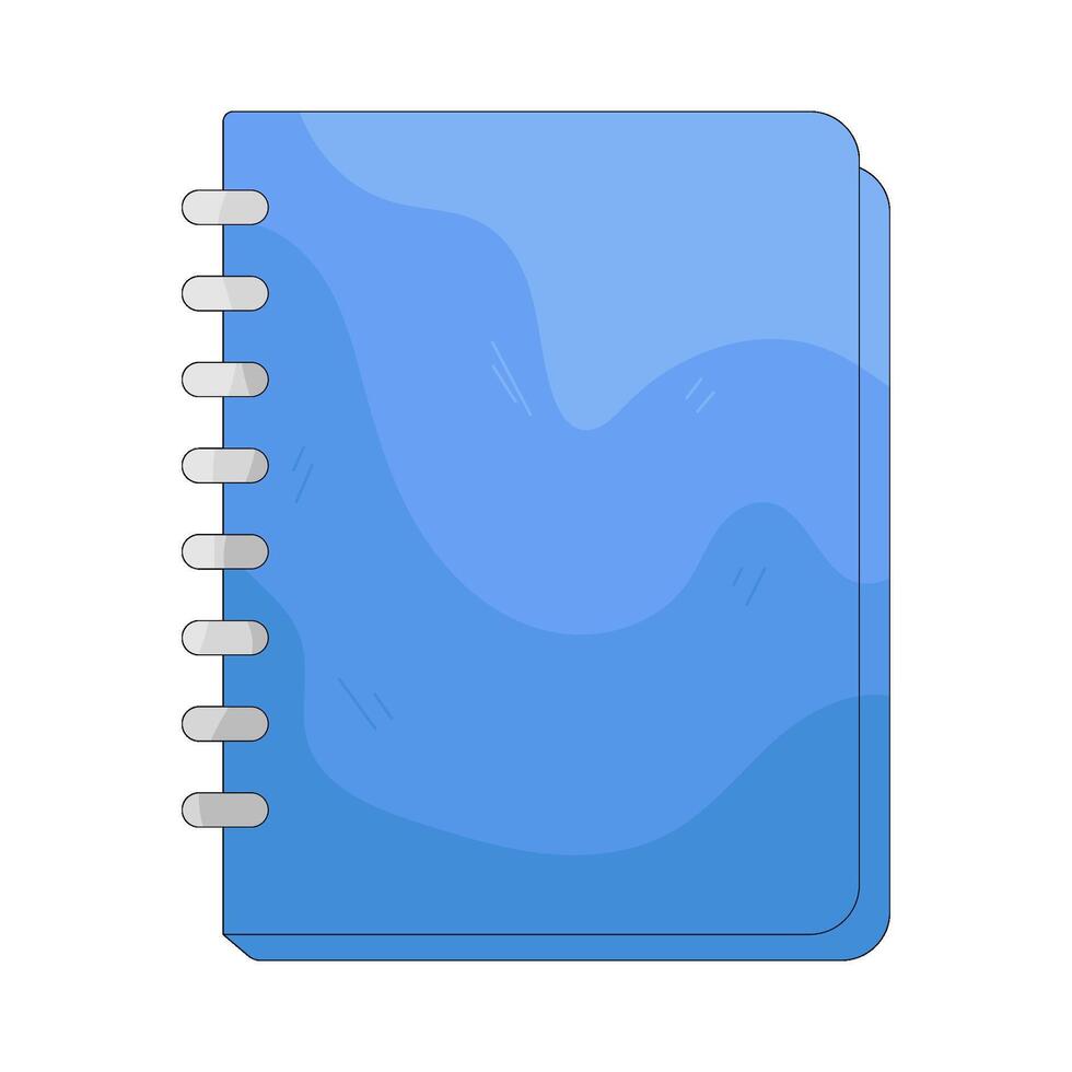 Blue Spiral Notebook vector