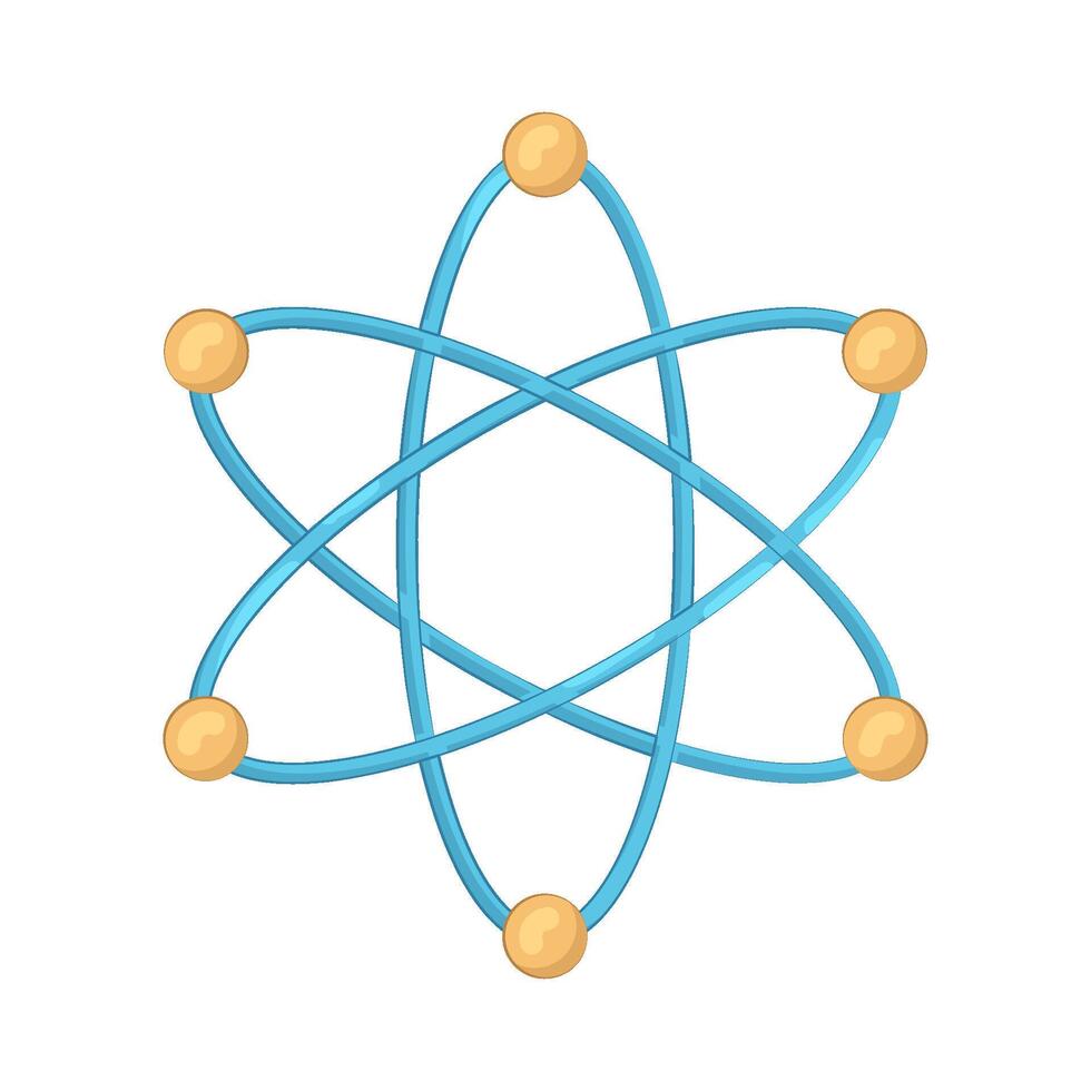Atom Model with Orbiting Electrons vector